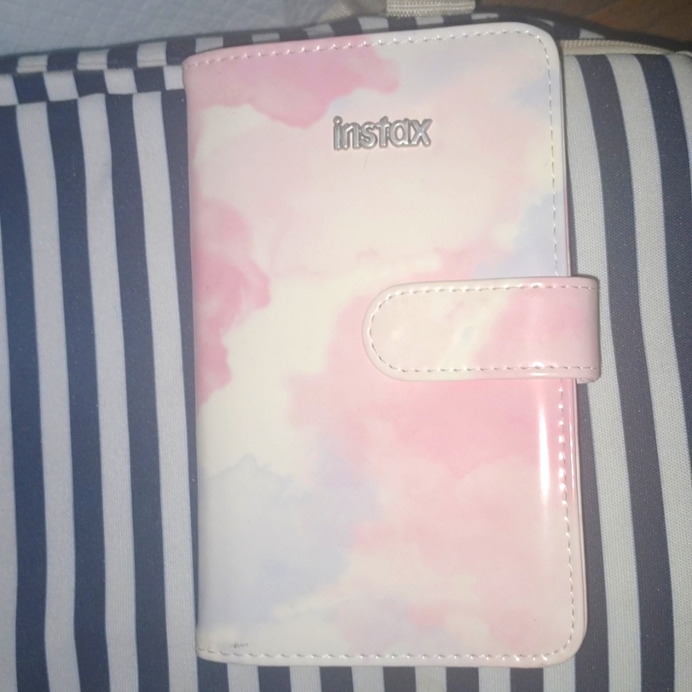 FujiFilm Instax Mini 9 wallet case photo album-Pink Swirl